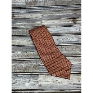 Brooks Brothers Makers All Silk Necktie Geometric Hand Finished in USA